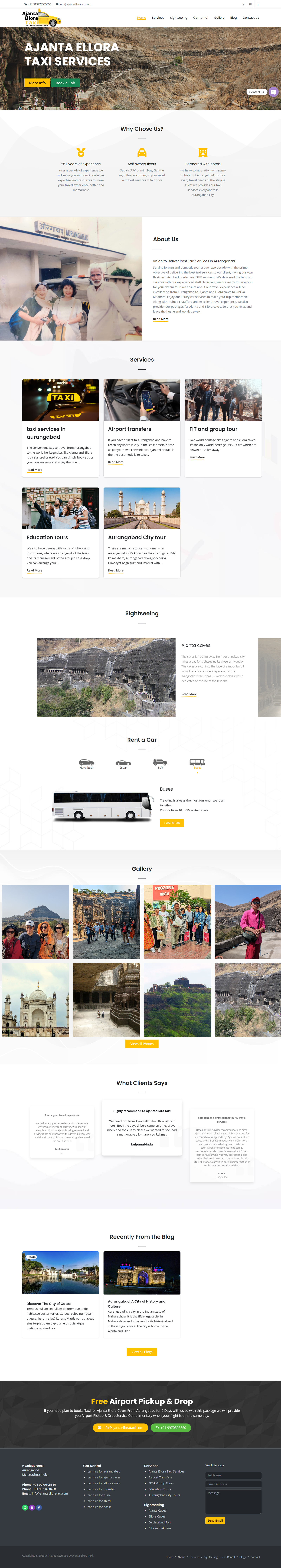 Ajanta Ellora Taxi – Tourism Cab Booking Website